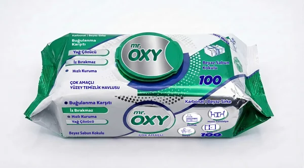 MR OXY YÜZEY TEMİZLİK HAVLUSU BEYAZ SABUN 100 LÜ
