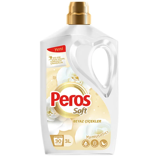 PEROS YUMUŞATICI BEYAZ ÇİÇEKLER KALPLİ